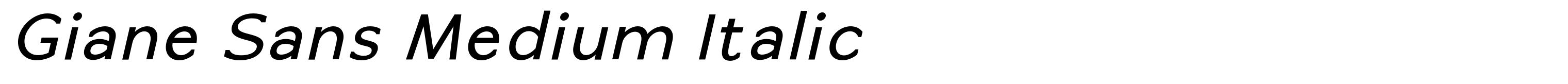 Giane Sans Medium Italic